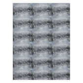 Elegant Silver Snowflakes kerstballetjes Tafelkleed (Voorkant)