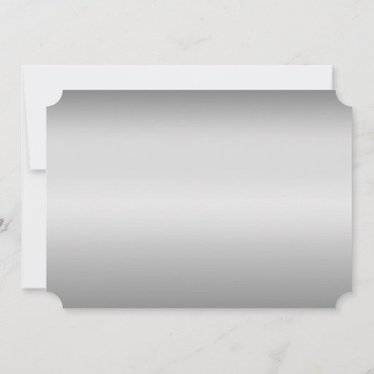 Elegant Silver Snowflakes Kerstfeestdag Kaart (Achterkant)