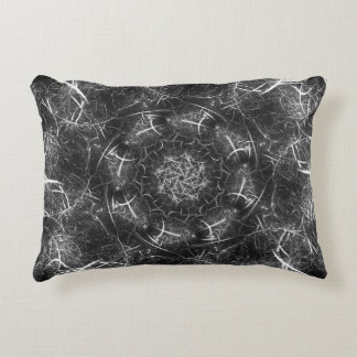 Elegant Silver Spiral Fractal Pillow Accent Kussen