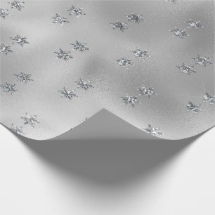 Elegant Silver Star Cadeaupapier