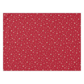 Elegant Silver Star Cute Festive Red Kerstmis Tafelkleed (Voorkant (Horizontaal))