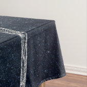 Elegant Silver Sun Moon Doodle Mandala Blue Design Tafelkleed (Voorbeeld)