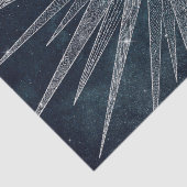 Elegant Silver Sun Moon Doodle Mandala Blue Design Tissuepapier (Detail)