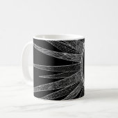 Elegant Silver Sun Moon Mandala Black Design Koffiemok (Voorkant links)