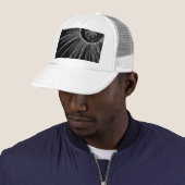 Elegant Silver Sun Moon Mandala Black Design Trucker Pet (In situ)