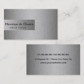 Elegant Silver Visitekaartje (Voorkant / Achterkant)