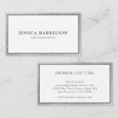 Elegant Silver Visitekaartje (Voorkant / Achterkant)