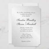 Elegant Silver Wedding Invitation 5"x 7" Kaart (Voorkant)