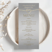 Elegant Silver Wedding Menu