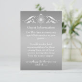 Elegant Silver White Guest-informatiekaart Informatiekaartje (Staand voorkant)