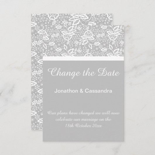 ELEGANT SILVER WHITLACE VERANDERT DE DATUM (Voorkant / Achterkant)