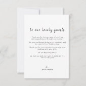 Élégant simple avec Carte de remerciements Mariage (Dos)