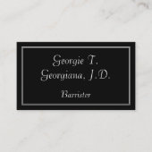 Elegant & Simple Barrister Visitekaartje (Voorkant)