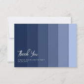 Elegant Simple Beach Navy Bachelorette Hartelijk d Bedankkaart (Voorkant)