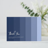 Elegant Simple Beach Navy Bachelorette Hartelijk d Bedankkaart (Staand voorkant)