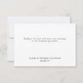 Elegant Simple Beach Navy Bachelorette Hartelijk d Bedankkaart (Achterkant)