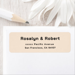 Elegant Simple Beige Return-adreslabels Etiket