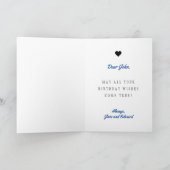 Elegant Simple Birthday Cake with Fruits Kaart (Binnen)