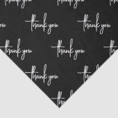 Elegant Simple Black Hartelijk dank voor kleine be Tissuepapier (Detail)