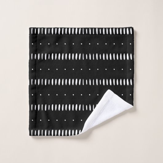 Elegant simple black &white abstract pattern (Gant de toilette)