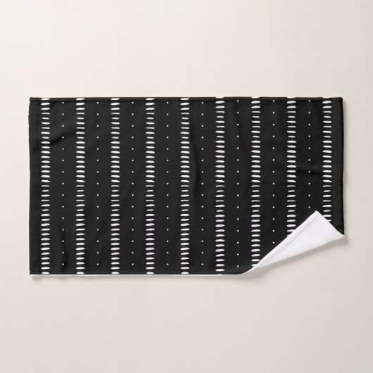 Elegant simple black &white abstract pattern bad handdoek (Handdoek)