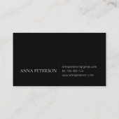 Elegant Simple Black White Daisy Flower Visitekaartje (Achterkant)