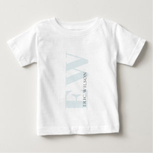 Elegant Simple Blue Boys Name Monogram