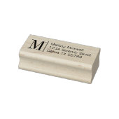 Elegant Simple Bold Monogram Adres Rubberstempel (Stempel)