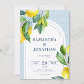 Elegant Simple Botanical Mediterranean Wedding Kaart (Voorkant)
