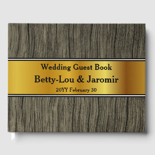 Elegant, Simple Bride/Groom Guestbook Gastenboek