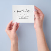 Elegant Simple Budget Wedding Save the Date Flyer (Hand)