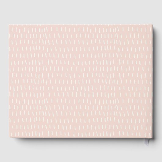 Elegant Simple Bunny Pink Blush Kids Birthday Gastenboek (Achterkant)