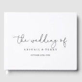 Elégant Simple Calligraphie Mariage Livre d'invité (Recto)