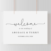 Elegant Simple Calligraphy Weddenschap Welcome Sig Poster