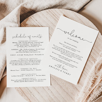 Elegant Simple Calligraphy Weddenschap Welkomstbri