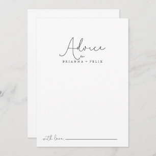 Elegant Simple Calligraphy Wedding Advieskaart