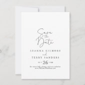 Elegant Simple Calligraphy Wedding Save The Date (Voorkant)