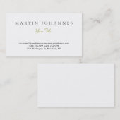 Élégant simple Carte de visite artistique simple (Devant / Derrière)