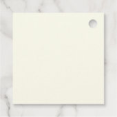 Elegant Simple Classic Minimalist Red Bow Bedankjes Labels (Achterkant)