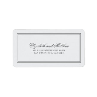 Elegant Simple Classic Weduwingadres Etiket