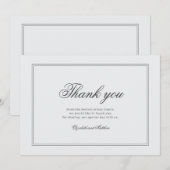 Elegant Simple Classic White Wedding Bedankkaart (Voorkant / Achterkant)