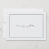 Elegant Simple Classic White Wedding Kaart (Achterkant)