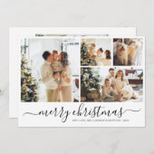 Elegant Simple Collage Kerstfeestdag Kaart (Voorkant / Achterkant)