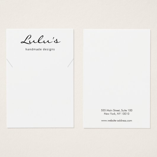 Élégant simple collier blanc (Devant & derrière)