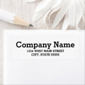 Elegant Simple Company Return-label Etiket (Insitu)