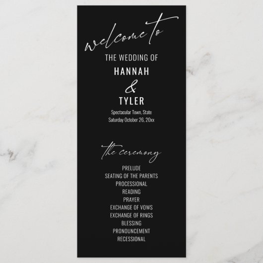 Elegant Simple Contemmodern Typografie Black Programma (Voorkant)