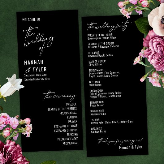 Elegant Simple Contemmodern Typografie Black Programma