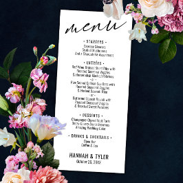 Elegant Simple Contemmodern Typografie Black White Menu