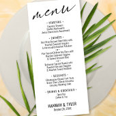 Elegant Simple Contemmodern Typografie Black White Menu