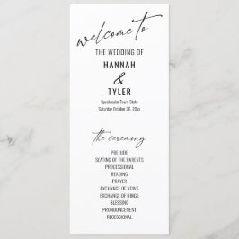 Elegant Simple Contemmodern Typografie Black White Programma